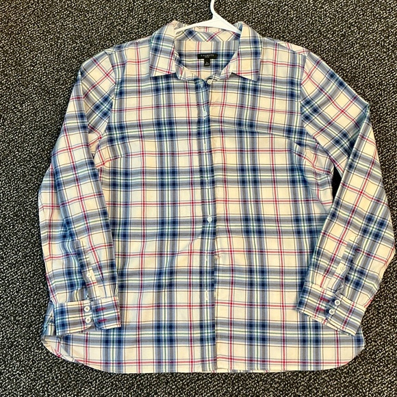 Ladies Talbots Petite Long Sleeve Button Down Shirt Large - Picture 1 of 5